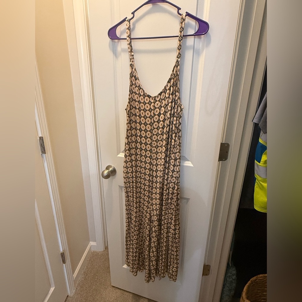 Torrid Brown and Cream Patterned Jumpsuit